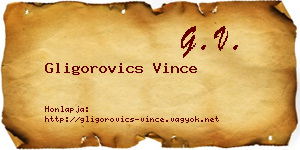 Gligorovics Vince névjegykártya