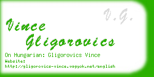 vince gligorovics business card